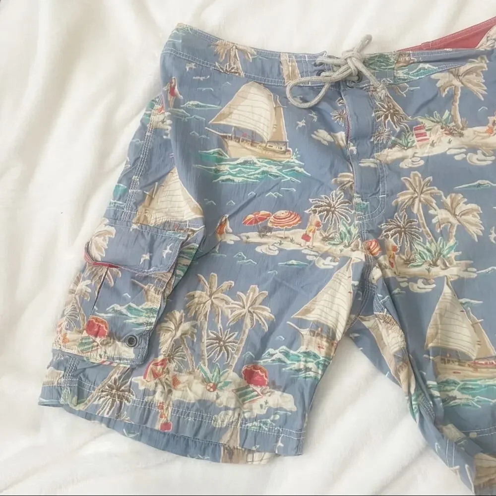 J Crew swimwear Hawaiian swim shorts beach size 36 mens